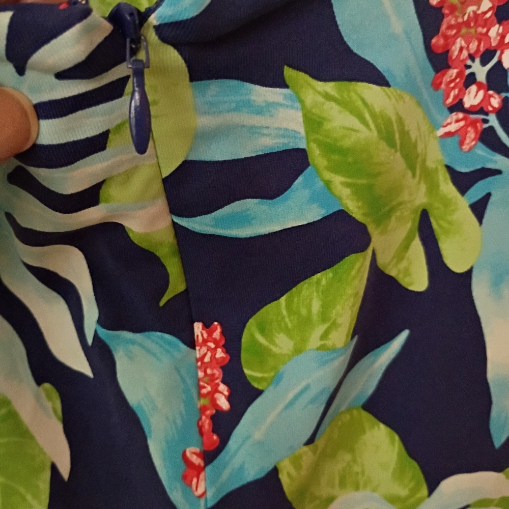J. McLaughlin Blue and Green Floral Dress.New No Tag - Picture 7 of 7